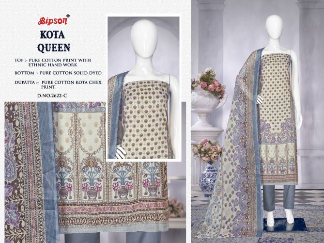 Kota Queen 2622 By Bipson Printed Pure Cotton Dress Material Wholesale Price In Surat
